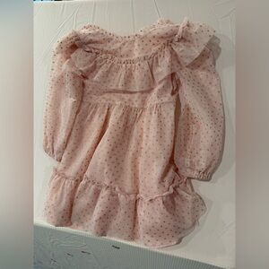 Janie and Jack Blush Dress with Gold Accents classy gorgeous dress never worn